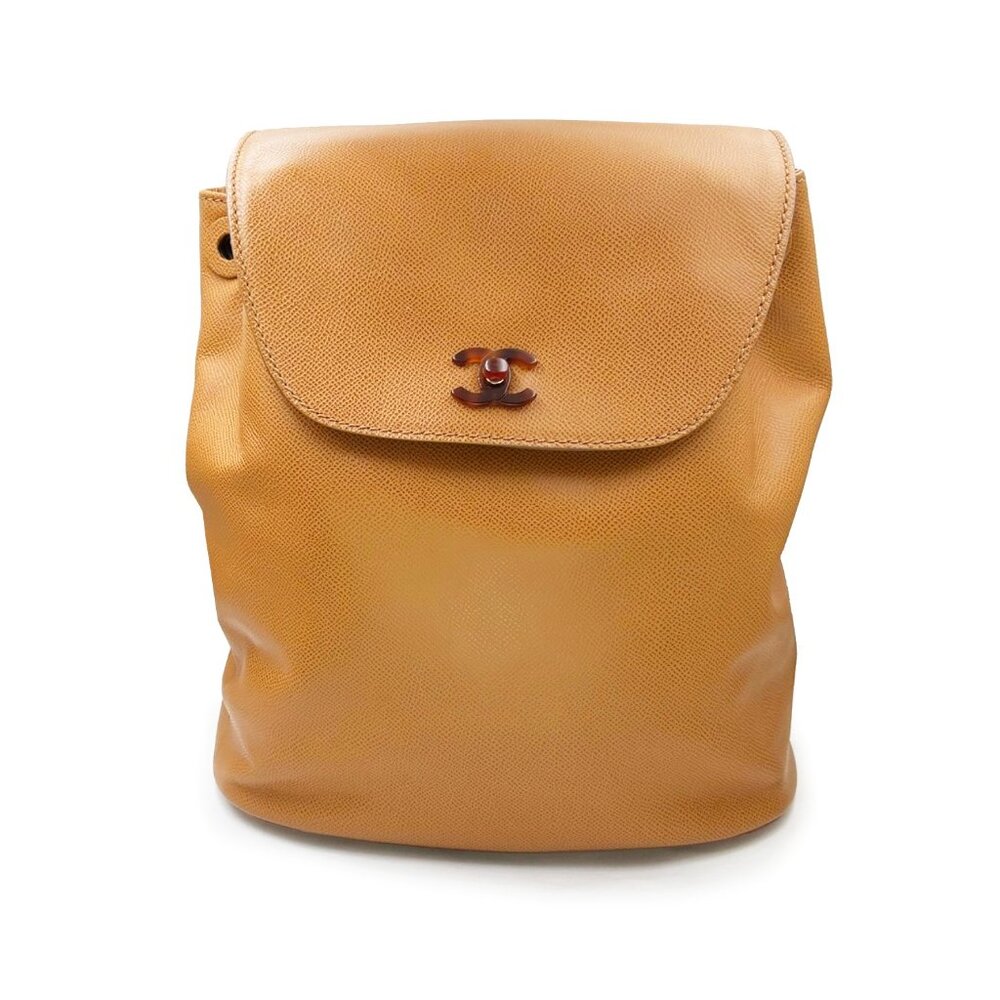 Chanel Brand New Vintage Brown Caviar Faux Tortoise Backpack
